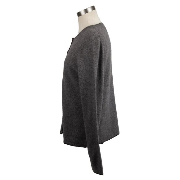 Croft & Barrow 100% Cashmere Twin Set Gray Tank Top and Cardigan Sweater Medium - Picture 8 of 12